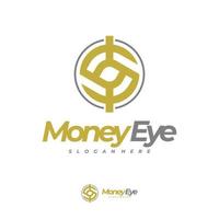 Money Eye logo vector, Creative Money logo design concepts, Letter S logo template vector