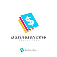 Money Book logo vector template, Creative Money logo design concepts