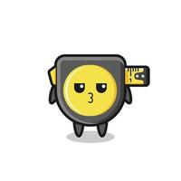 the bored expression of cute tape measure characters vector