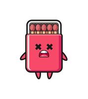 the dead matches box mascot character vector