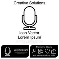 Microphone Icon Vector EPS 10