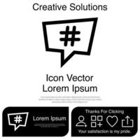 hashtag icono vector eps 10