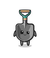 shovel cartoon with an arrogant expression vector