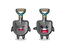 illustration of the argue between two cute shovel characters vector