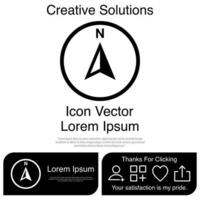 Compass Point Icon Vector EPS 10