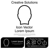 cabeza, icono, vector, eps, 10 vector