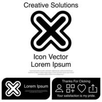 X Button icon Vector EPS 10