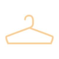 Simple hangers for storing clothes, dresses, trousers. Decorative element. Flat color vector illustration. Isolated on a white background.