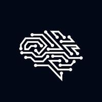 Brain Tech. logo about artificial intelligence vector