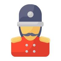 Icon of a security guard in editable design vector