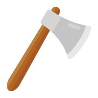 Axe, chopping tool flat icon vector