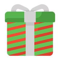 A wrapped gift icon in flat design vector