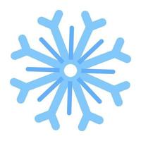 Snowflake icon in flat editable design vector