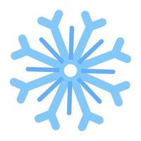 Snowflake icon in flat editable design vector