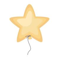 Star balloon icon in flat design vector