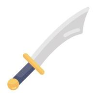 Icon of sword in flat editable design vector