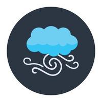 estilo plano de lluvia, icono de lluvia de nubes en estilo moderno vector