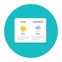 An icon design of weather forecast vector