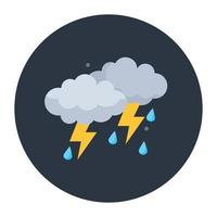 Flat style of rain, cloud raining icon in trendy style vector