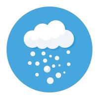 It's snowing winter, snowflakes falling from cloud in slow motion denoting snow falling icon vector