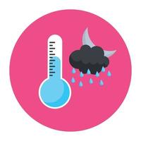 Flat style of rain, cloud raining icon in trendy style vector