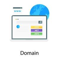 Trendy vector of web domain gradient design