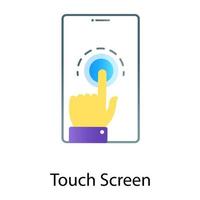 vector of touch screen in gradient editable design