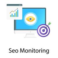 Modern gradient vector of seo monitoring