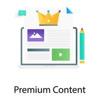 Gradient vector of premium content, website rating concept