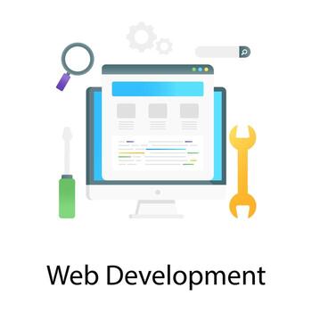 Editable modern style vector of web development in gradient design