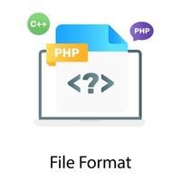 Php application doc, gradient vector of file format in flat gradient design