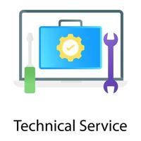 Website repairing concept, gradient vector of technical service