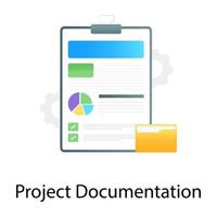 Gradient vector of project documentation, data processing concept