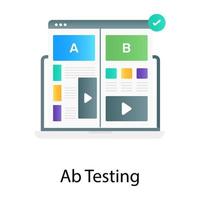 vector of ab testing in gradient style