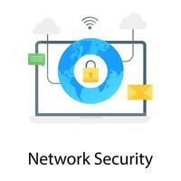 Network security  vector, editable gradient style vector