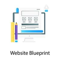 Conceptual gradient vector of website blueprint
