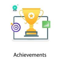 Web achievement vector in gradient style, winning website