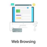 Editable design of web browsing vector in gradient style