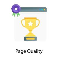 Gradient vector of page quality, website rating concept