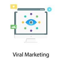 Video marketing vector in gradient design, web monitoring on social content promotion