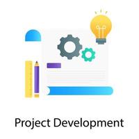 Gradient vector of project development, data processing concept