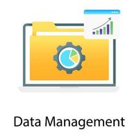 concepto de procesamiento estadístico, vector de gestión de datos en un diseño degradado