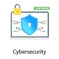 Encoded information conceptual, cybersecurity vector of gradient style