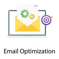 Gradient design of email optimization vector, seo mail exploration vector