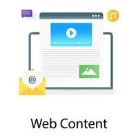 vector de gradiente de contenido web, diseño de medios de sitio web