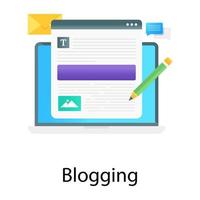 Article writing, blogging vector in gradient style