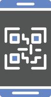 estilo de icono de código qr vector