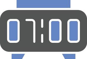 estilo de icono de reloj digital vector