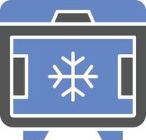 Deep Freezer Icon Style vector