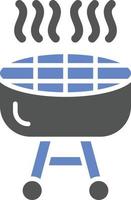 estilo de icono de parrilla vector